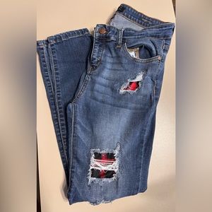 Judy blue jeans with plaid
